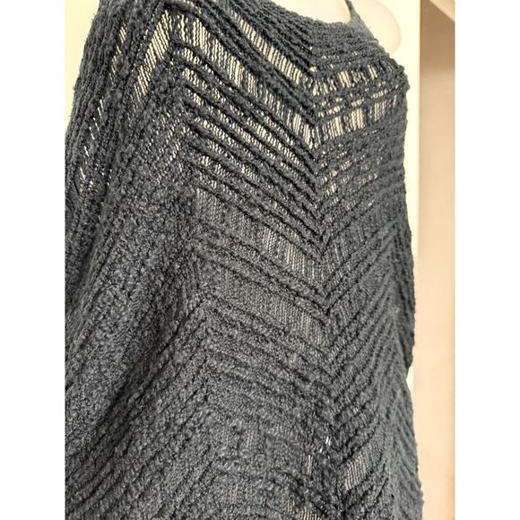 90s Y2K Black Crochet Knit Fringe Tank Top Boho Festival Western Hippie‎ Size L - Picture 4 of 8